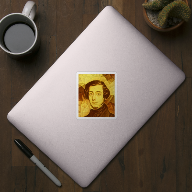 Alexis de Tocqueville Golden Portrait | Alexis de Tocqueville Artwork 9 by JustLit